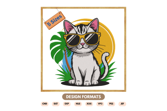 Cat with Sunglasses Machine Embroidery Review