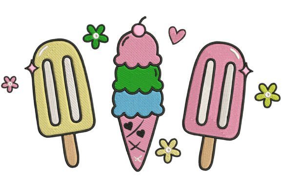 Cute Ice Cream and Summer Embroidery Review