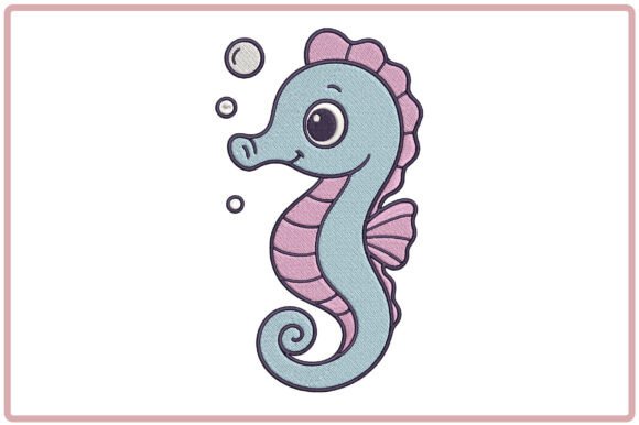 Cute Sea Horse Embroidery Design Review