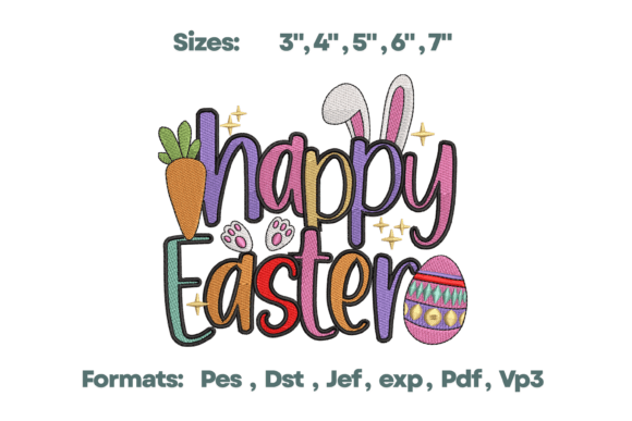 Happy Easter Word Art Embroidery Review