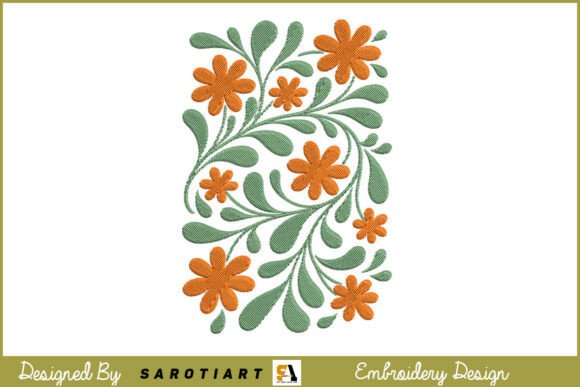 Leaf and Flowers Embroidery Design Review