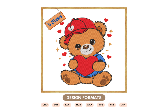 Teddy Bear with Heart Embroidery Design Review